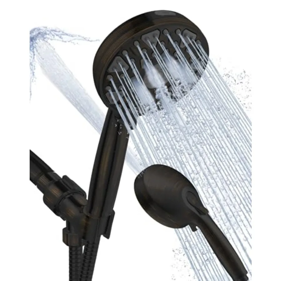 Shower Head With Handheld 7 Settings High Pressure, Built-in Power Wash, 5" High Powerful Hand Held Rain Showerhead with Stainl
Shower Head With Handheld 7 Settings High Pressure, Built-in Power Wash, 5" High Powerful Hand Held Rain Showerhead with Stainl