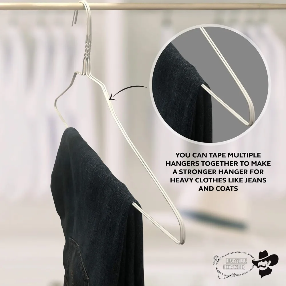 200 Wire Hangers - White Metal Hangers in Bulk - 18 Inch Thin Standard Dry Cleaner Coated Steel
200 Wire Hangers - White Metal Hangers in Bulk - 18 Inch Thin Standard Dry Cleaner Coated Steel