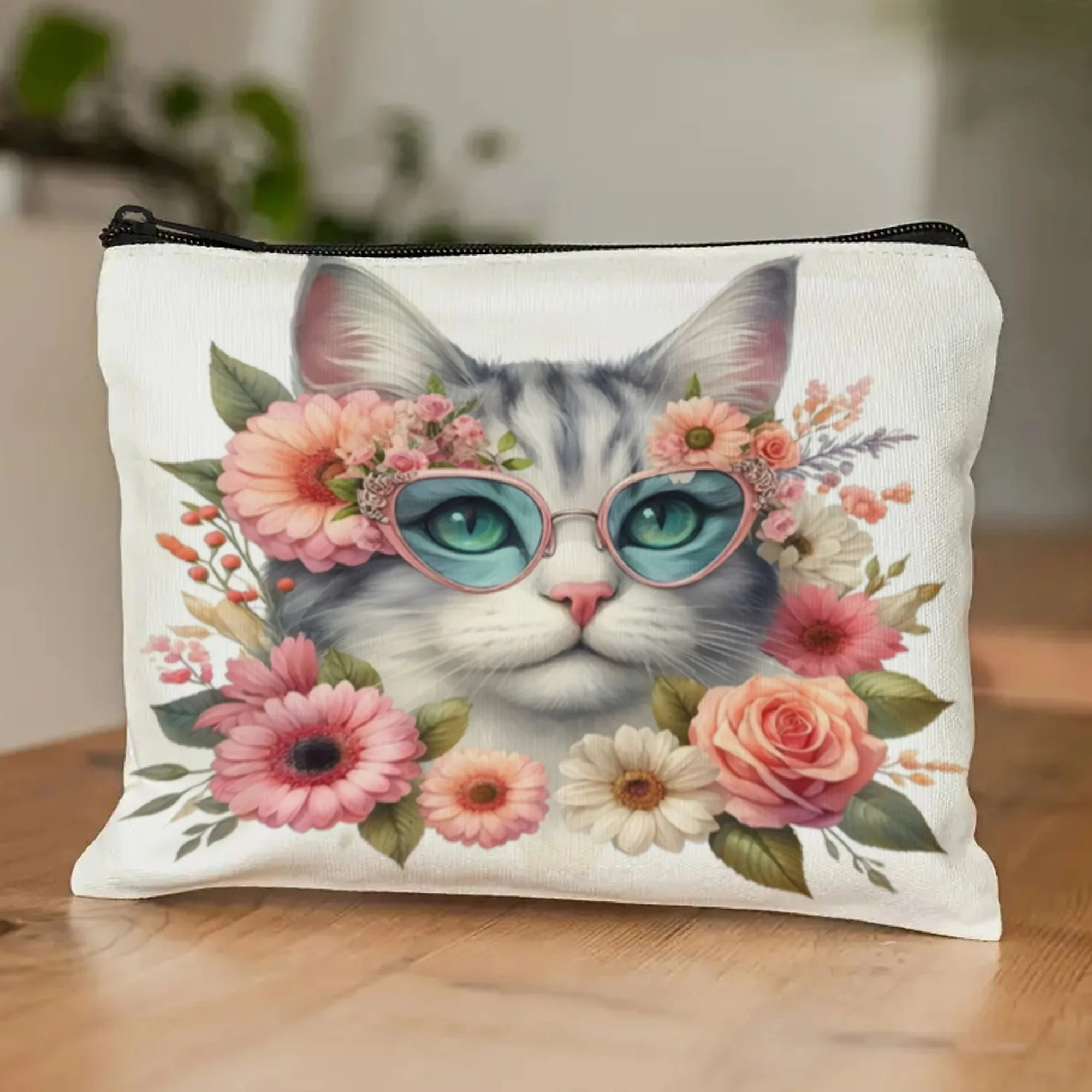 1pc fashion Pink glasses cat Cosmetic Bag Durable Polyester Makeup Organizer Zipper Closure Everyday Toiletry Pouch
1pc fashion Pink glasses cat Cosmetic Bag Durable Polyester Makeup Organizer Zipper Closure Everyday Toiletry Pouch