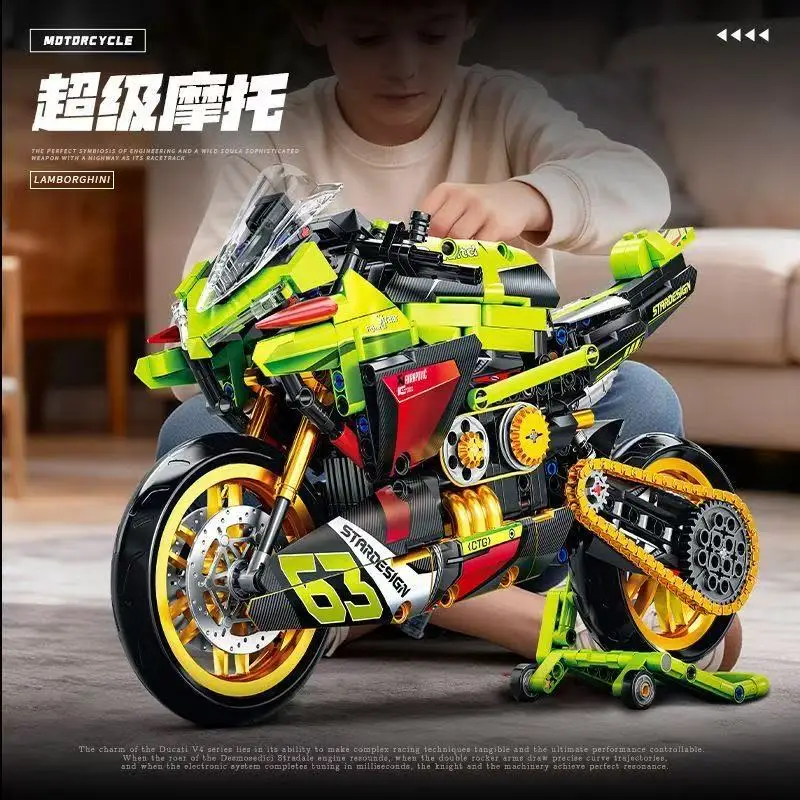 NEW High-Tech 1:8 Scale Motorcycle Building Blocks City Motorbike DIY Locomotive Modular Bricks Model Toys For Gifts
NEW High-Tech 1:8 Scale Motorcycle Building Blocks City Motorbike DIY Locomotive Modular Bricks Model Toys For Gifts