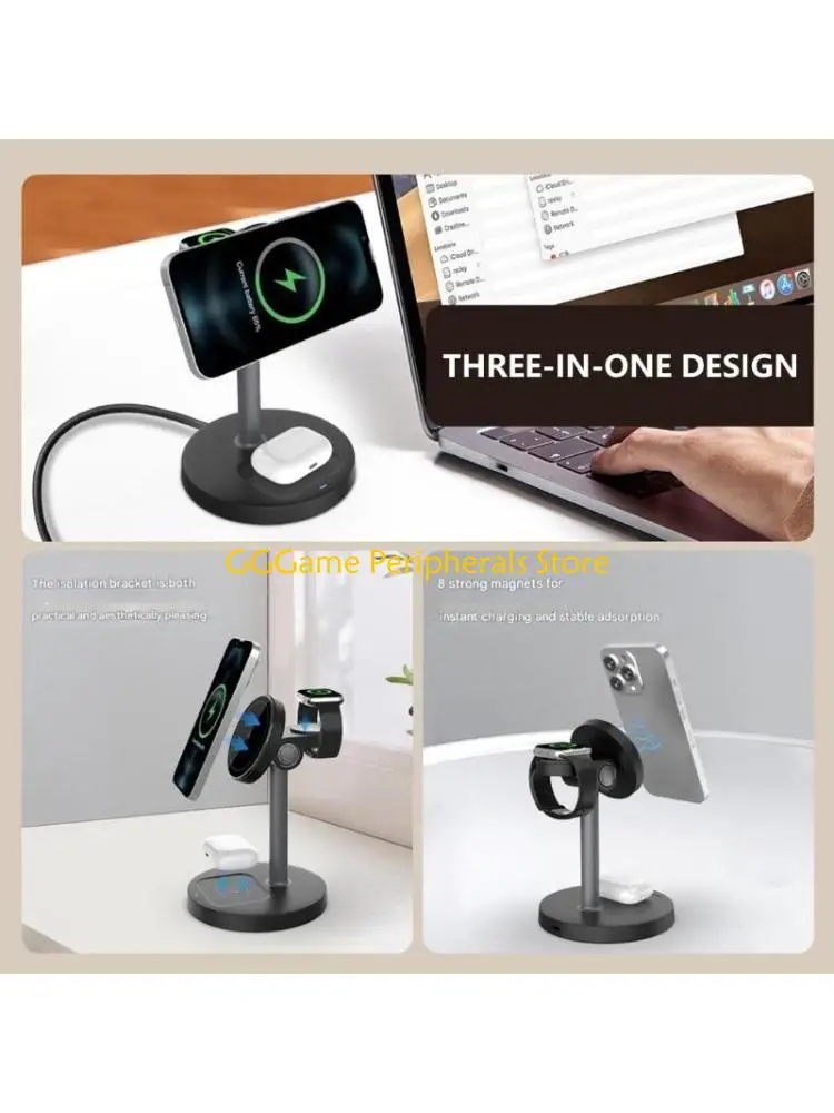 U55B Wireless Chargers 3 in 1 for Cellphone Watch Fast Charging Dock Station
U55B Wireless Chargers 3 in 1 for Cellphone Watch Fast Charging Dock Station