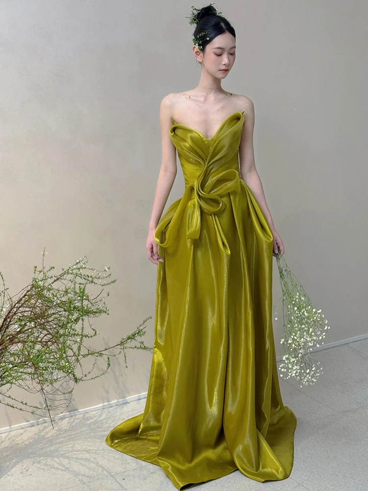 Желтый свадебный утренний халат для женщин, длинное платье с высоким воротником для помолвки и свадебной церемонии
Желтый свадебный утренний халат для женщин, длинное платье с высоким воротником для помолвки и свадебной церемонии