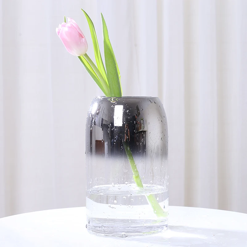 European Creative Gray Glass Vase Transparent Terrarium Tabletop Crafts Flower Pots For Weddings Home Decoration Accessories
European Creative Gray Glass Vase Transparent Terrarium Tabletop Crafts Flower Pots For Weddings Home Decoration Accessories