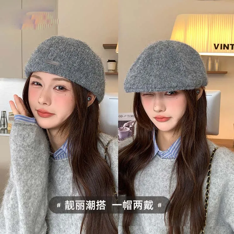 Модный шерстяной берет можно носить спереди и сзади. Вязаная шапка с дизайном. Женская осенне-зимняя универсальная художественная кепка художника.
Модный шерстяной берет можно носить спереди и сзади. Вязаная шапка с дизайном. Женская осенне-зимняя универсальная художественная кепка художника.