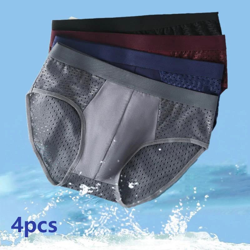 4 PCS Men's Summer Mesh Breathable Briefs Large Size Panties Sexy Underwear Hole Male Shorts Lingerie Underpants XL-4XL
4 PCS Men's Summer Mesh Breathable Briefs Large Size Panties Sexy Underwear Hole Male Shorts Lingerie Underpants XL-4XL