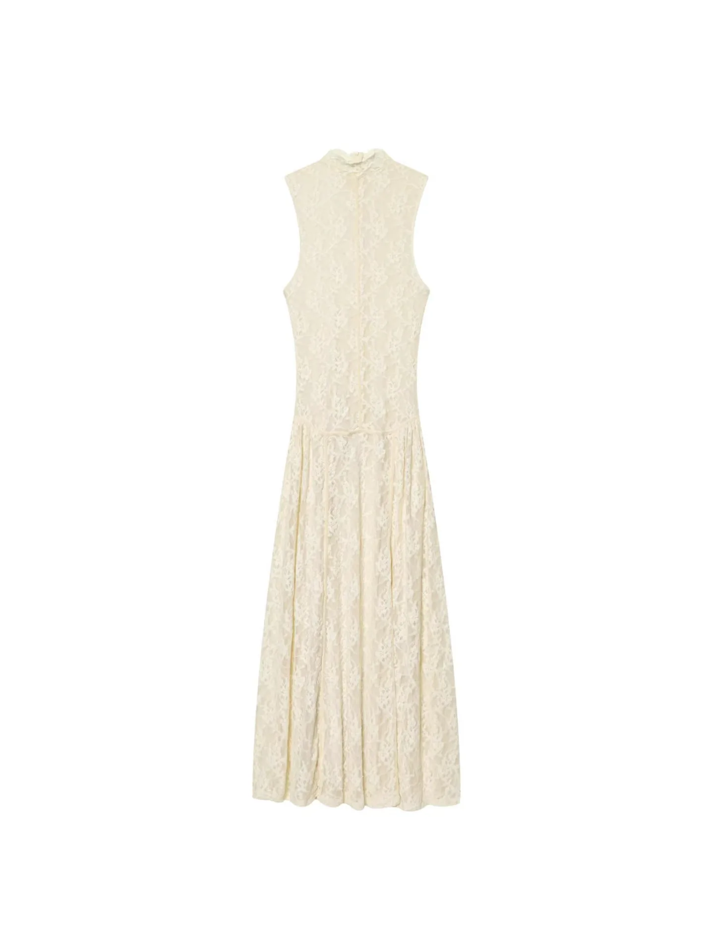 Withered Spring New Women's High Neck Sleeveless A-line Hem Lace Long Dress
Withered Spring New Women's High Neck Sleeveless A-line Hem Lace Long Dress