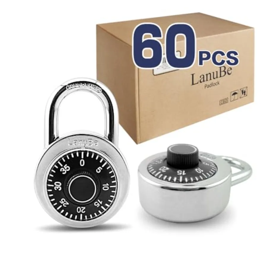 Lock Standard Dial Combination Lock, 2 inch. Wide, with Different Combinations, Black Turnplate, Pack of 60; Lock for School, E
Lock Standard Dial Combination Lock, 2 inch. Wide, with Different Combinations, Black Turnplate, Pack of 60; Lock for School, E
