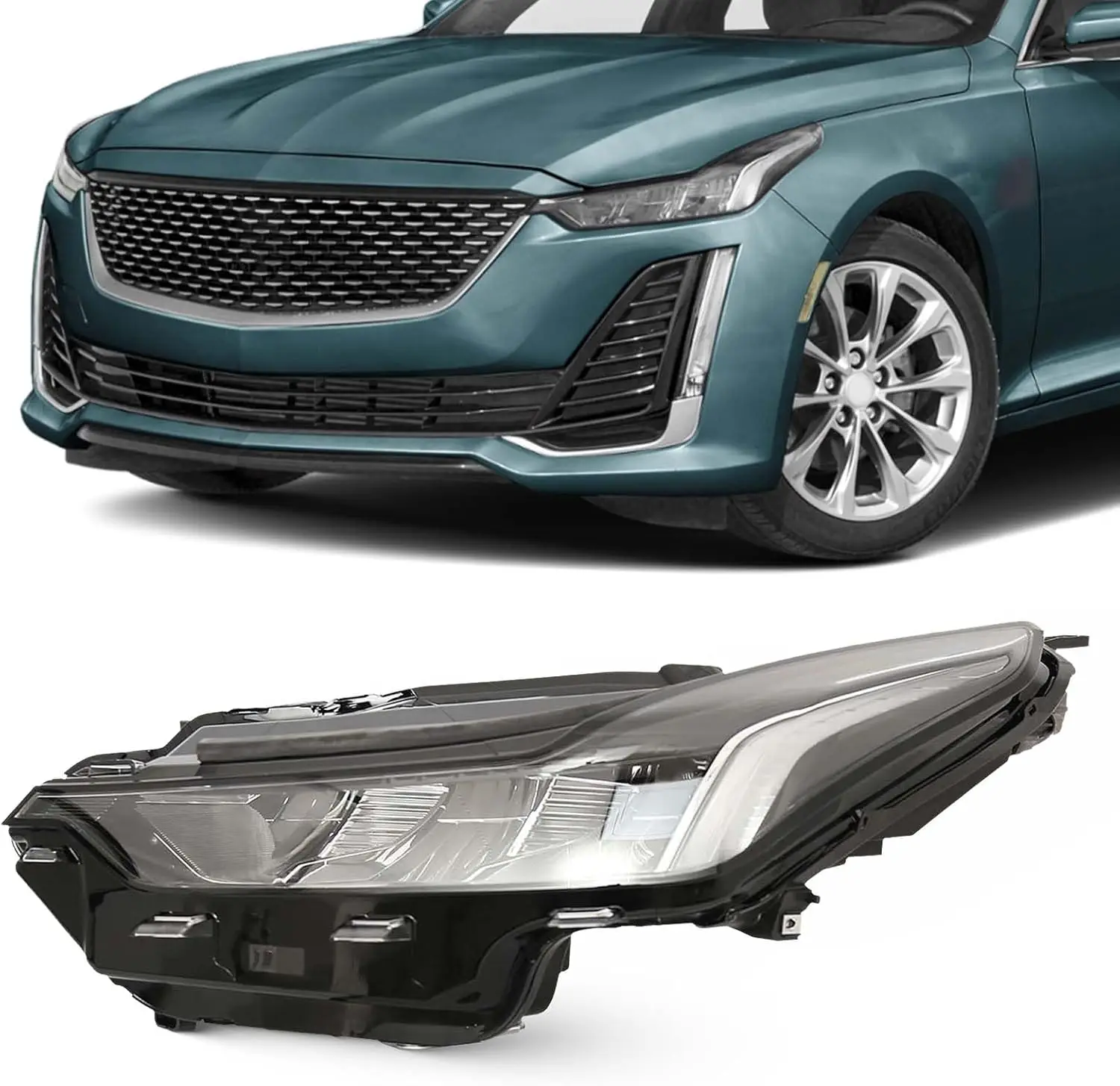 Полностью светодиодная фара в сборе для Cadillac CT5 2020-2022 гг., хромированный корпус фары с лампочками, высококачественная американская версия
Полностью светодиодная фара в сборе для Cadillac CT5 2020-2022 гг., хромированный корпус фары с лампочками, высококачественная американская версия