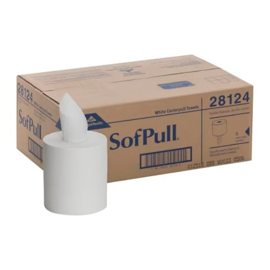 SofPull Centerpull Regular Capacity Premium Paper Towel, White, 28124, 324 Sheets Per Roll, 6 Rolls Per Case
SofPull Centerpull Regular Capacity Premium Paper Towel, White, 28124, 324 Sheets Per Roll, 6 Rolls Per Case