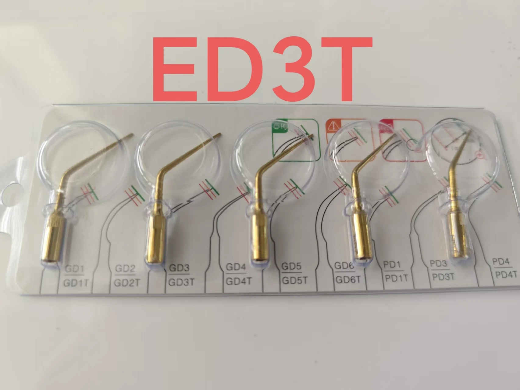 5Pcs Titanium Gold Dental Ultrasonic Scaler Tips ED3T Compatible with SATELEC/DTE/NSK Varios Scaler Handpiece for Dental Cleanin
5Pcs Titanium Gold Dental Ultrasonic Scaler Tips ED3T Compatible with SATELEC/DTE/NSK Varios Scaler Handpiece for Dental Cleanin