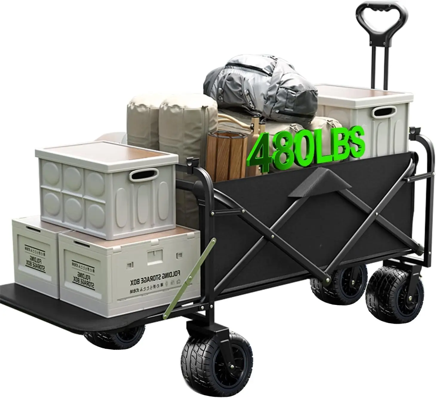 Heavy Duty Collapsible Wagon, 240L 480lbs, Foldable Beach Cart with Brake Wheels, Garden & Grocery Utility Cart
Heavy Duty Collapsible Wagon, 240L 480lbs, Foldable Beach Cart with Brake Wheels, Garden & Grocery Utility Cart