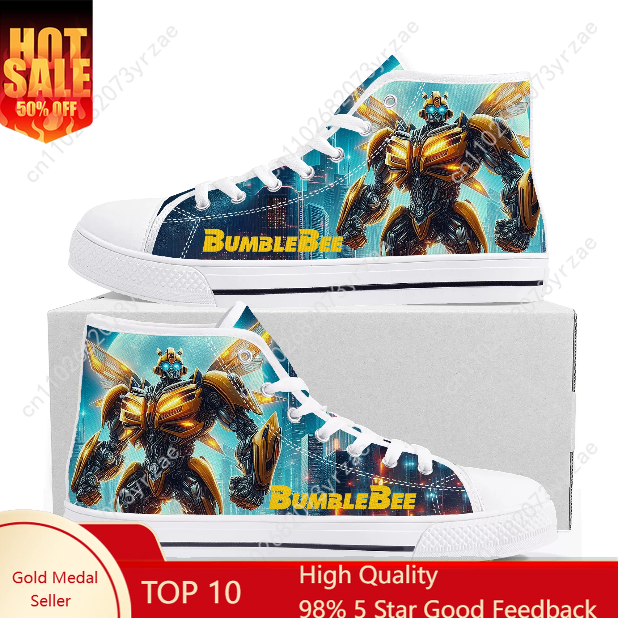 Bumblebee High Top Flats Sneakers Mens Womens Teenager Sports Running Shoes Casual Fashion Canvas Shoe Custom Sneaker
Bumblebee High Top Flats Sneakers Mens Womens Teenager Sports Running Shoes Casual Fashion Canvas Shoe Custom Sneaker
