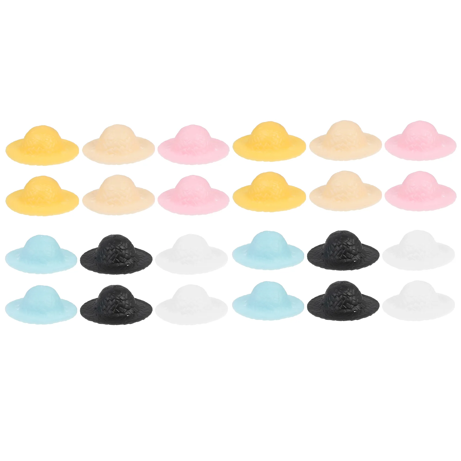 24pcs Mini Imitation Straw Hats for Dolls Plastic Decorative Multicolor 3.8cm Small Toy House Home Photo naments Plants
24pcs Mini Imitation Straw Hats for Dolls Plastic Decorative Multicolor 3.8cm Small Toy House Home Photo naments Plants