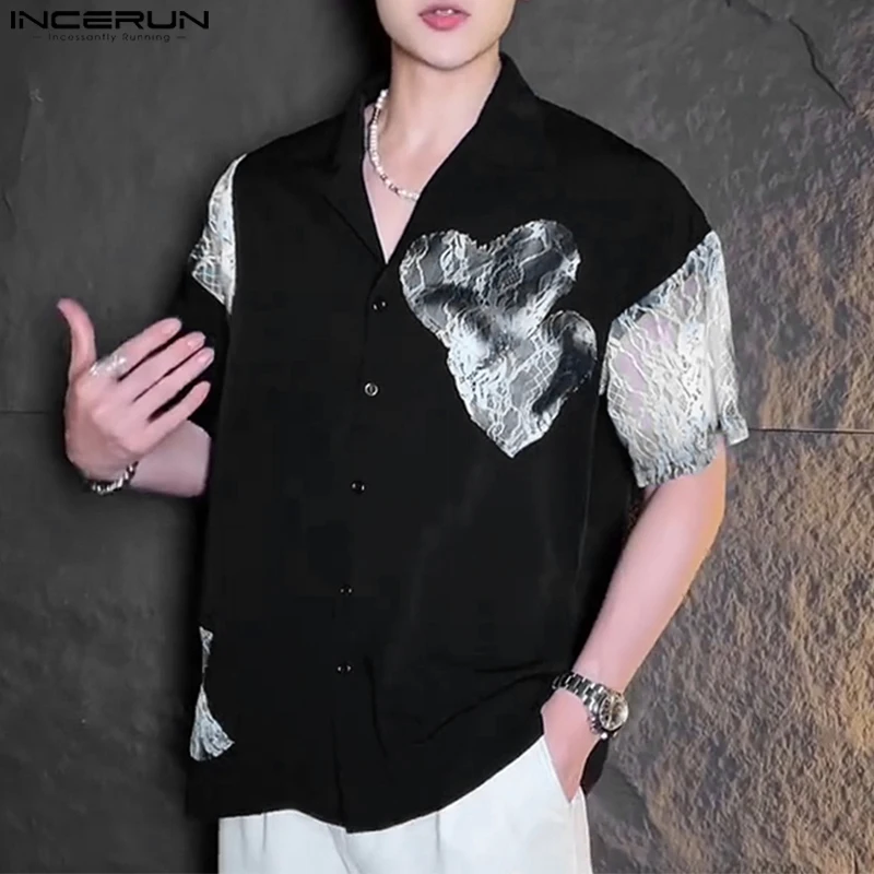 Fashion Sexy Lace Patchwork Men Shirts Short Sleeve Summer Tops INCERUN Casual Shirt Men's Clothing Streetwear Party Tops S-5XL
Fashion Sexy Lace Patchwork Men Shirts Short Sleeve Summer Tops INCERUN Casual Shirt Men's Clothing Streetwear Party Tops S-5XL