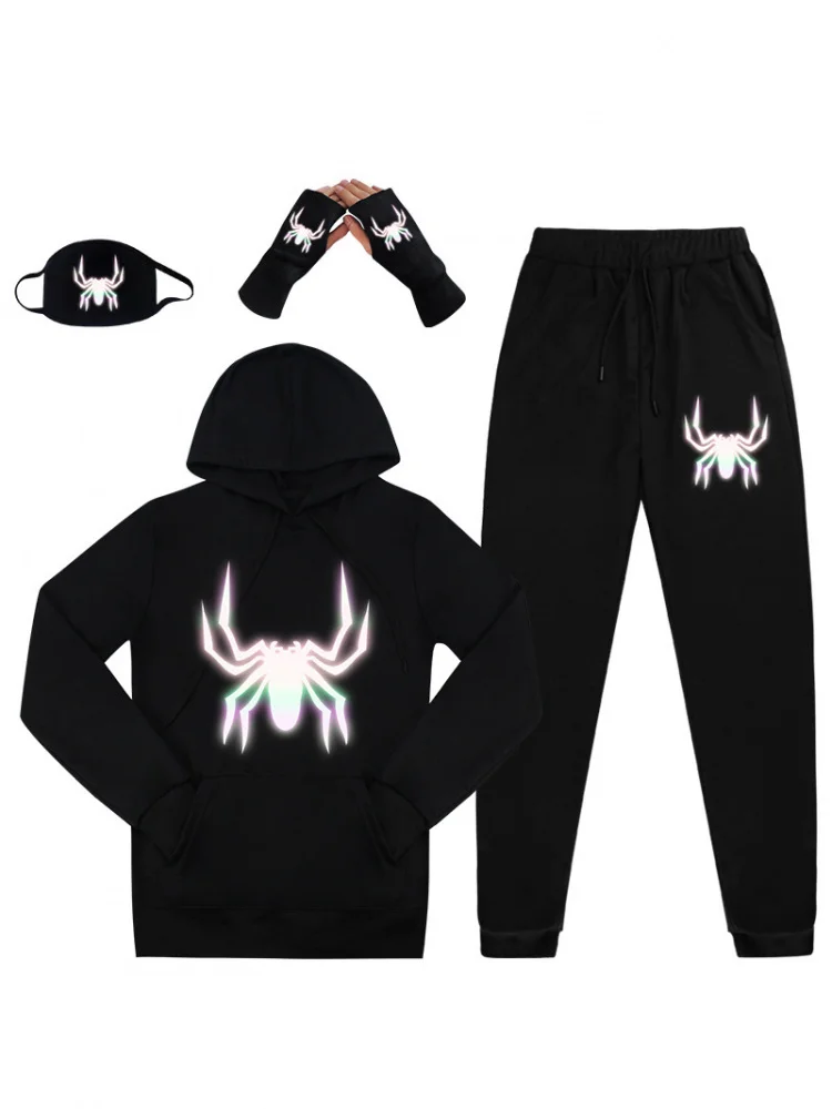 Halloween Anime Cosplay Glowing Reflective Hooded Long Sleeve Spider Set Couple Sweatshirt Zipper Closure Cotton Traditional ...
Halloween Anime Cosplay Glowing Reflective Hooded Long Sleeve Spider Set Couple Sweatshirt Zipper Closure Cotton Traditional ...