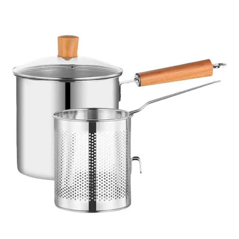 Stainless Steel Deep Fryer With Frying Basket Multifunctional Small Pot Kitchen Specific Frying Chicken And Other Cooking Tools
Stainless Steel Deep Fryer With Frying Basket Multifunctional Small Pot Kitchen Specific Frying Chicken And Other Cooking Tools