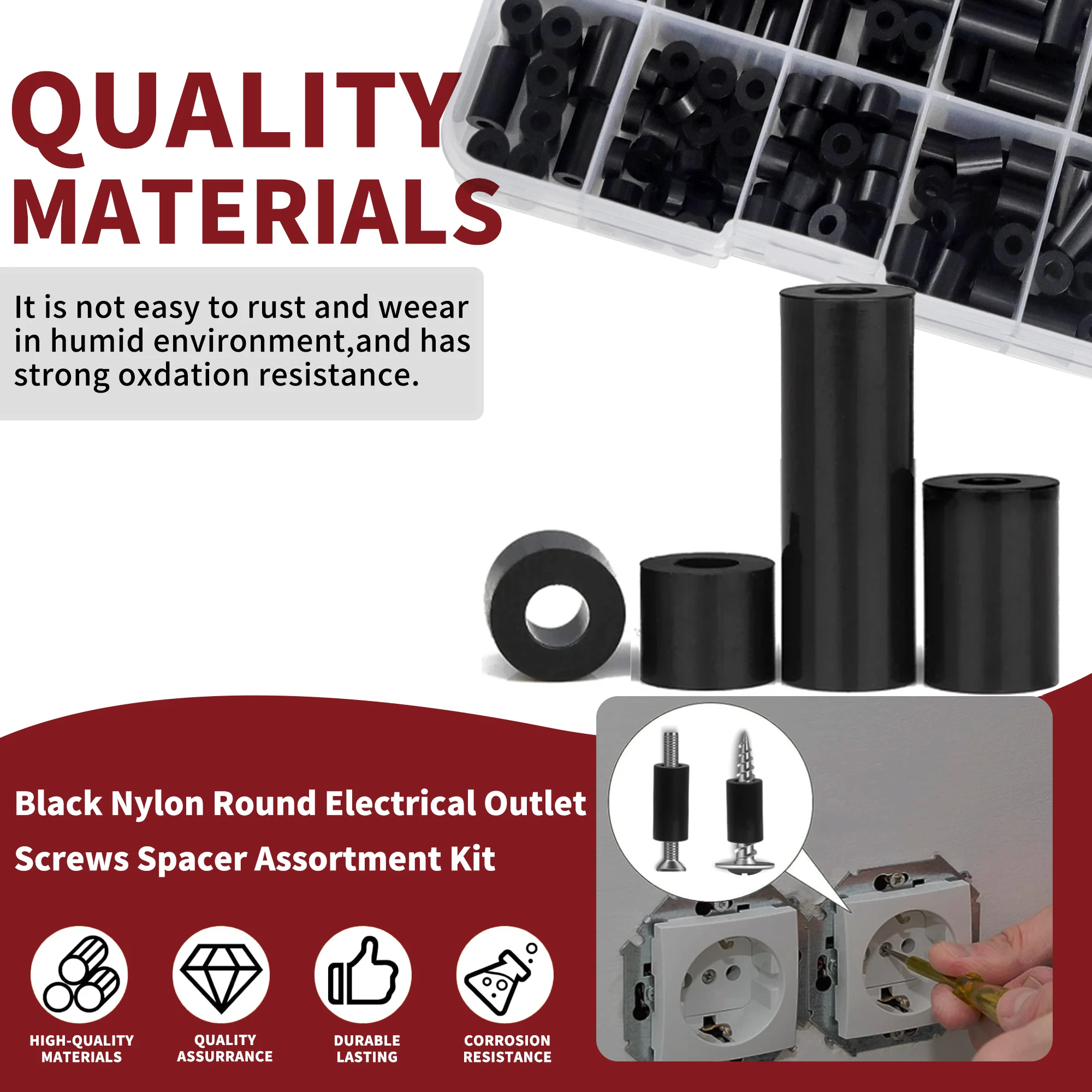 165Pcs Nylon M3 Spacer Kit - Multi-Sz Insul. Washers for Elect/Car/Furniture & DIY | Wear-Res, Corr-Proof w/Box, Nylon Pro/Home
165Pcs Nylon M3 Spacer Kit - Multi-Sz Insul. Washers for Elect/Car/Furniture & DIY | Wear-Res, Corr-Proof w/Box, Nylon Pro/Home