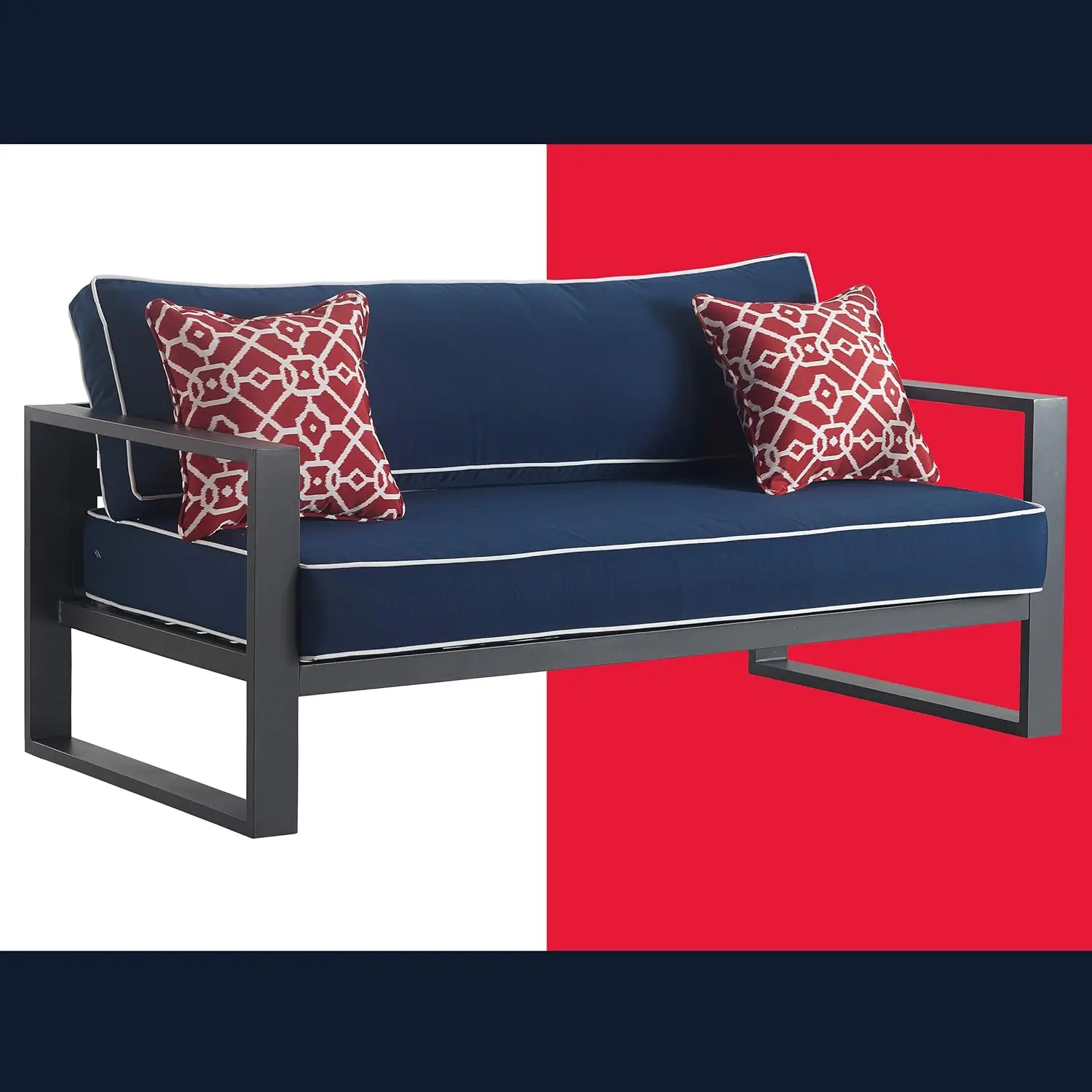 Monterey Modern Patio Outdoor Furniture Collection, Weather Resistant, Easy Assembly Metal Frame, Sofa, Navy Blue &, Customized
Monterey Modern Patio Outdoor Furniture Collection, Weather Resistant, Easy Assembly Metal Frame, Sofa, Navy Blue &, Customized
