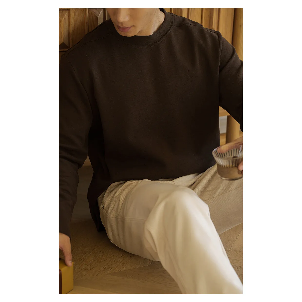Thickened Fleece Long Sleeve Men's Hoodie Modal Cotton Brushed Surface Fashionable Urban Style Warmth Spring Casual T-shirt
Thickened Fleece Long Sleeve Men's Hoodie Modal Cotton Brushed Surface Fashionable Urban Style Warmth Spring Casual T-shirt