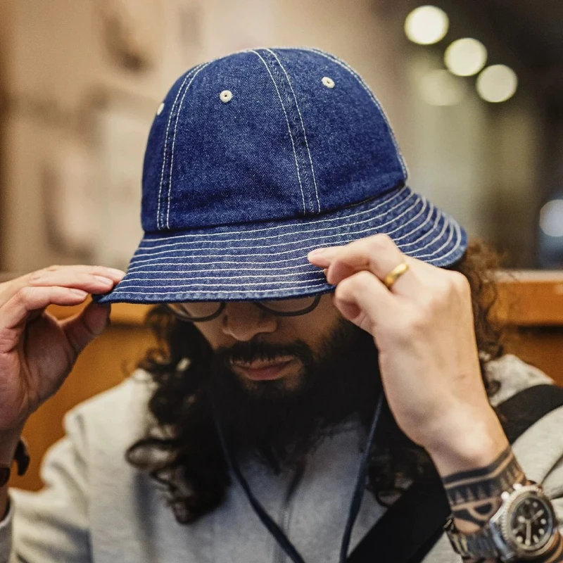American Retro Denim Fishing Cap Pathwork Wide Brim Khaki Round Top Sunshade Hat Bowl Cap Unisex Casual
American Retro Denim Fishing Cap Pathwork Wide Brim Khaki Round Top Sunshade Hat Bowl Cap Unisex Casual