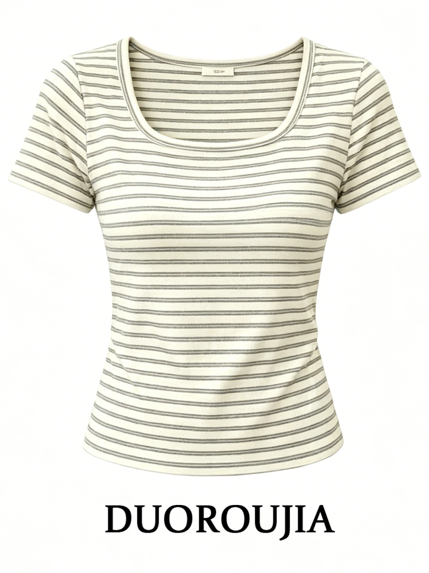 Slim Fit Striped Short Sleeve T-Shirt Women's Korean Style Commute Wind Summer plus Size Versatile Top DUOR Big Size Fashion
Slim Fit Striped Short Sleeve T-Shirt Women's Korean Style Commute Wind Summer plus Size Versatile Top DUOR Big Size Fashion