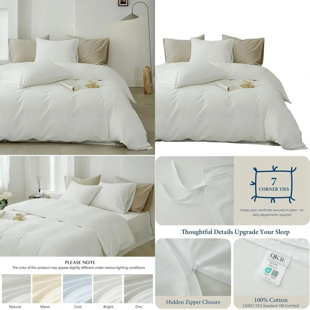 Комплект пододеяльников King Size из 100% хлопка — текстура льна, дышащее, удобное постельное белье из саржи (белый, 104x92)
Комплект пододеяльников King Size из 100% хлопка — текстура льна, дышащее, удобное постельное белье из саржи (белый, 104x92)