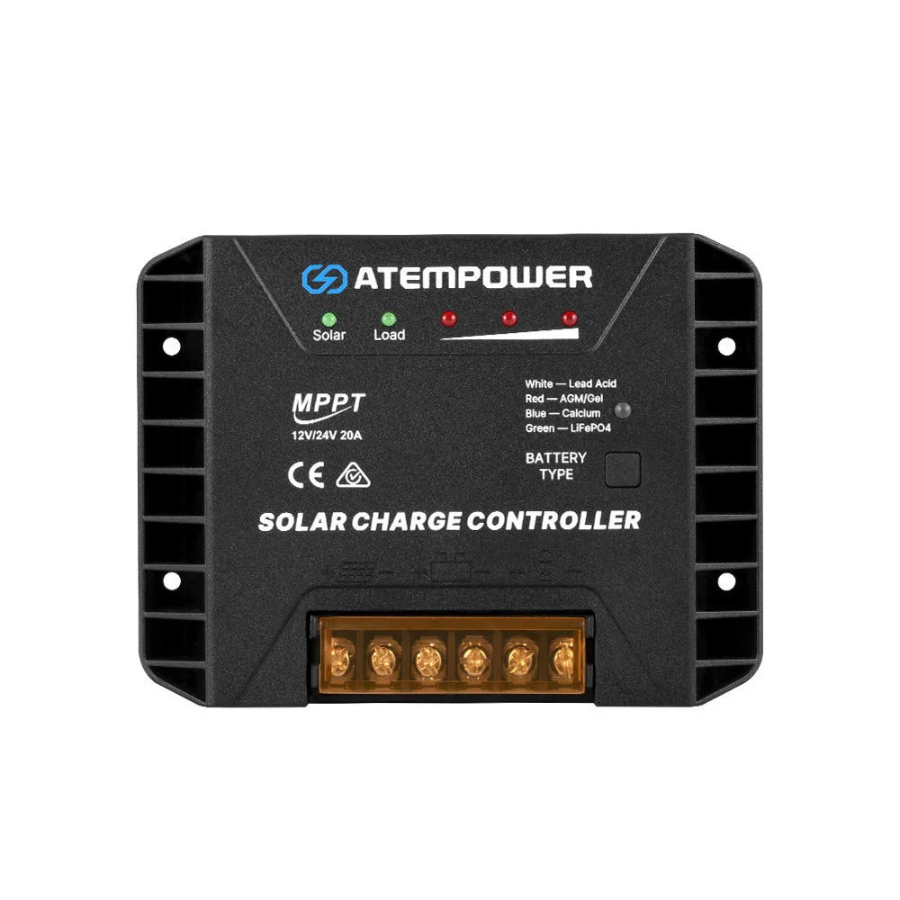 ATEM POWER Highly Efficient 12V 20A MPPT Solar Charger Controller With Lithium Battery Activation For RV Boat Caravan Trailers
ATEM POWER Highly Efficient 12V 20A MPPT Solar Charger Controller With Lithium Battery Activation For RV Boat Caravan Trailers