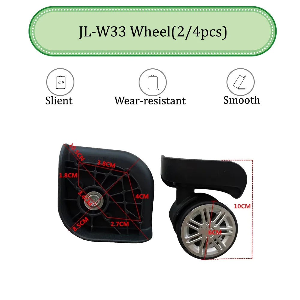 JL-W33 Universal Wheel Replacement Suitcase Convenient Silent Smooth Shock Durable Absorbing Rotating Accessories Caster Wheels
JL-W33 Universal Wheel Replacement Suitcase Convenient Silent Smooth Shock Durable Absorbing Rotating Accessories Caster Wheels