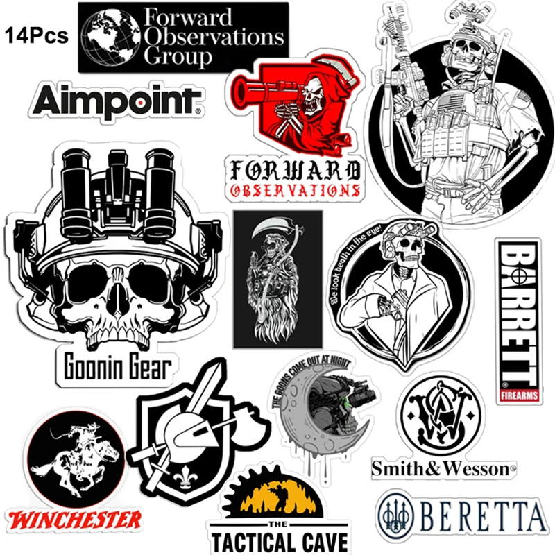 14Pcs Tactical Skull Stickers Military Brand Decals Vinyl Waterproof Matte Pegatinas for Cars Laptops Toolboxes Luggage Helmet
14Pcs Tactical Skull Stickers Military Brand Decals Vinyl Waterproof Matte Pegatinas for Cars Laptops Toolboxes Luggage Helmet
