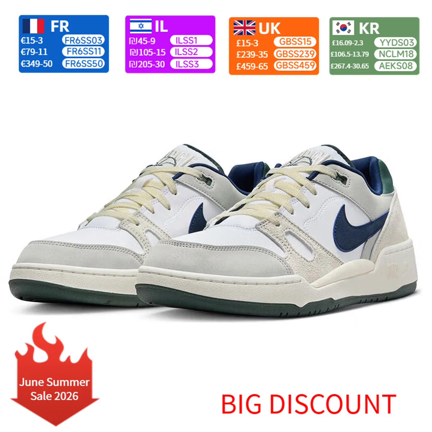 Nike Full Force Low Comfort Low-Top Skate Shoes Men's Grey FZ3595-100
Nike Full Force Low Comfort Low-Top Skate Shoes Men's Grey FZ3595-100