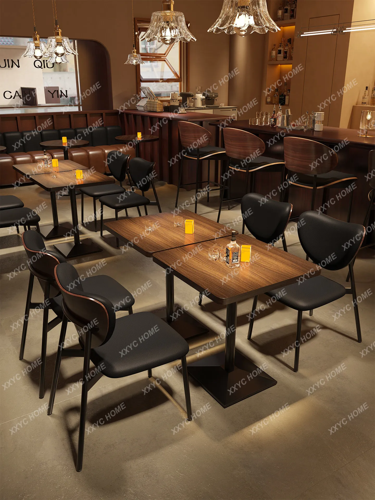 Commercial retro bar solid wood dining chair for restaurants, cafes, and coffee shops - square table
Commercial retro bar solid wood dining chair for restaurants, cafes, and coffee shops - square table