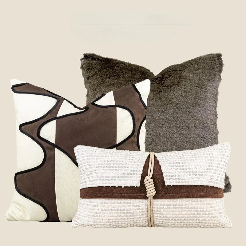 Modern Faux Fur, PU Leather & Woven Lumbar Cushion Covers with Rope Detail – Nordic Style Decorative Throw Pillowcase Collection
Modern Faux Fur, PU Leather & Woven Lumbar Cushion Covers with Rope Detail – Nordic Style Decorative Throw Pillowcase Collection
