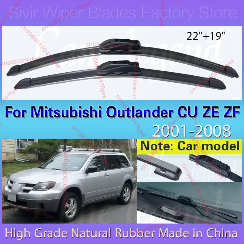 Wiper LHD Front Wiper Blades For Mitsubishi Outlander CU ZE ZF 2001 - 2008 Windshield Windscreen Clean Window Brushes 22"+19"
Wiper LHD Front Wiper Blades For Mitsubishi Outlander CU ZE ZF 2001 - 2008 Windshield Windscreen Clean Window Brushes 22"+19"