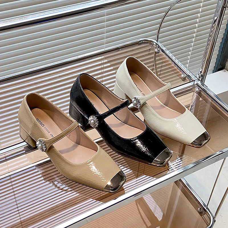 Metallic Mary Janes Women's Shoes Mid Heel Single Shoes Slip-On Square Toe PU Leather Spring Summer Fashion Fairy Tale Style
Metallic Mary Janes Women's Shoes Mid Heel Single Shoes Slip-On Square Toe PU Leather Spring Summer Fashion Fairy Tale Style