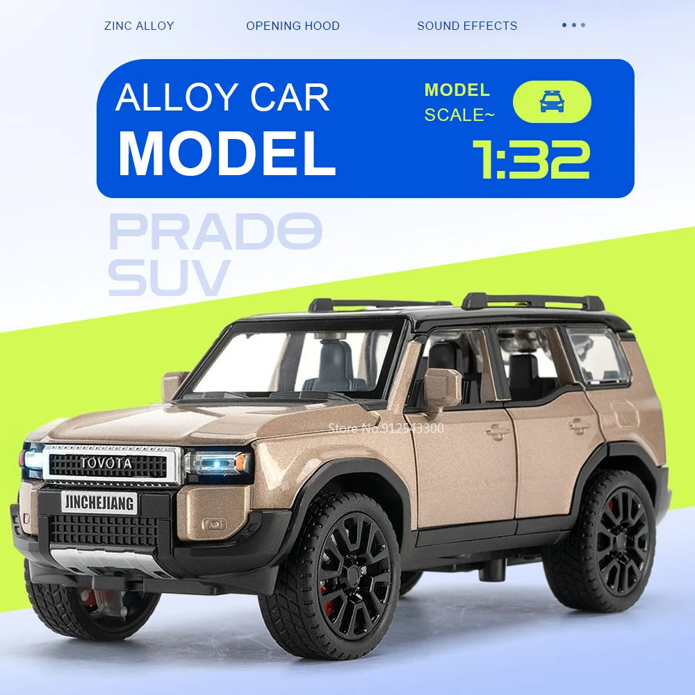 1:32 scale Prado car model toy doors opened sound light models pull back alloy diecast vehicle for boyfriend hobby collections
1:32 scale Prado car model toy doors opened sound light models pull back alloy diecast vehicle for boyfriend hobby collections