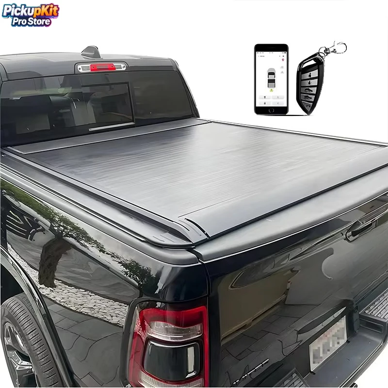 Universal Electric Retractable Roller Shutter Tonneau Cover for Ram 1500 F - 150 Silverado Tacoma Tundra – No - Drill
Universal Electric Retractable Roller Shutter Tonneau Cover for Ram 1500 F - 150 Silverado Tacoma Tundra – No - Drill