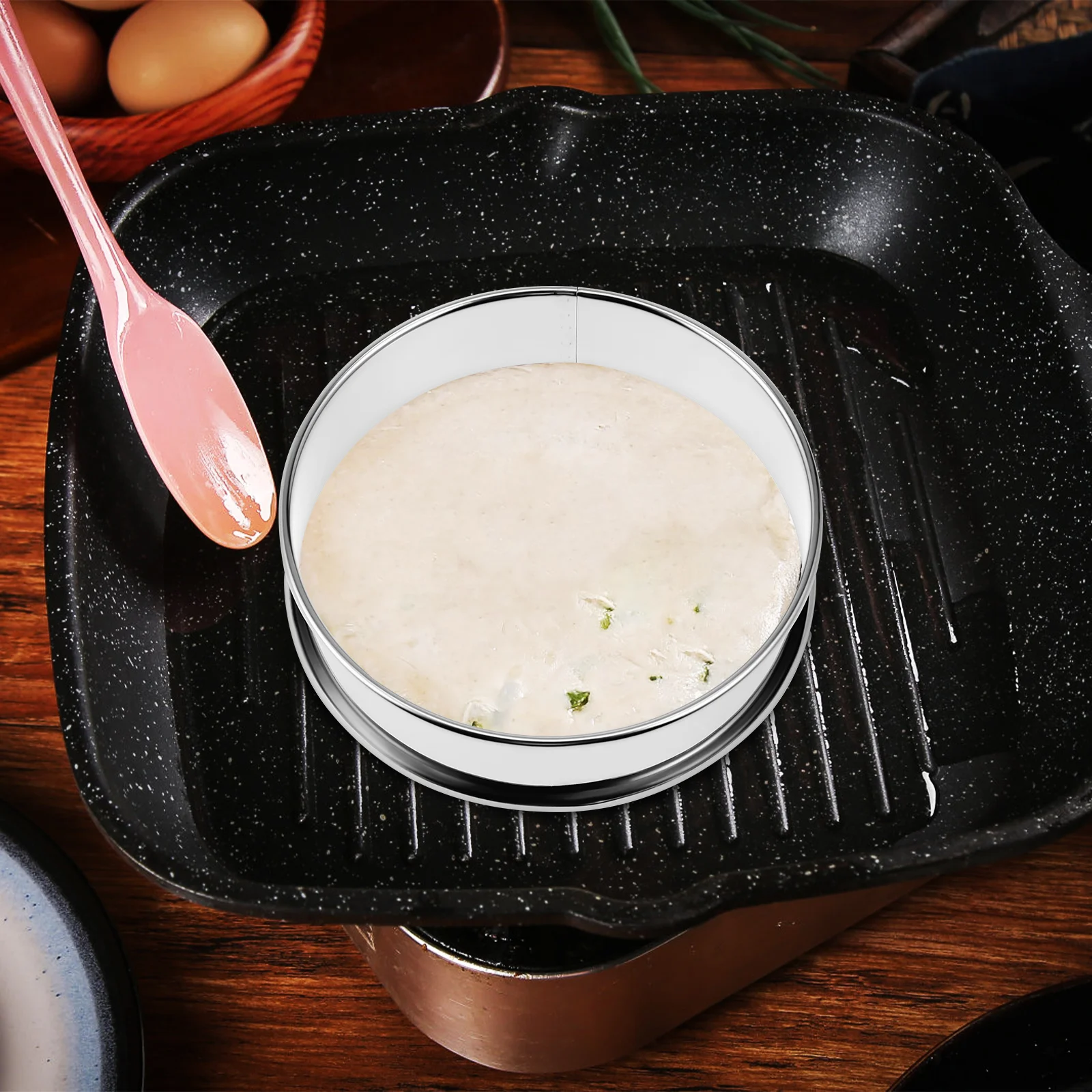 10 Pcs Stainless Steel Crumpet Rings Non Stick Baking Mold 10cm Round Muffin Cookie Tart Egg Ring Kitchen Supplies Tool
10 Pcs Stainless Steel Crumpet Rings Non Stick Baking Mold 10cm Round Muffin Cookie Tart Egg Ring Kitchen Supplies Tool