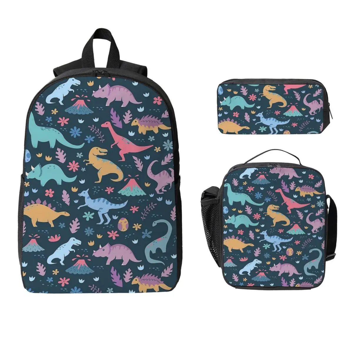 Colorful Dinosaurs Pattern Cartoon Backpack BookBag School Bag Laptop Shoulder Bags 3ps Insulated Lunch Bag Pencil Case
Colorful Dinosaurs Pattern Cartoon Backpack BookBag School Bag Laptop Shoulder Bags 3ps Insulated Lunch Bag Pencil Case
