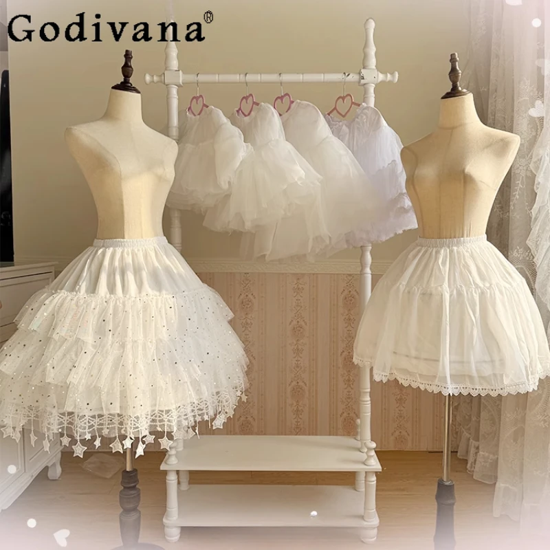 Original Design Lolita Skirt Support Women's Sweet Cute Versatile White Boneless Soft Mesh Crinoline Y2k Elastic Waist Crinoline
Original Design Lolita Skirt Support Women's Sweet Cute Versatile White Boneless Soft Mesh Crinoline Y2k Elastic Waist Crinoline