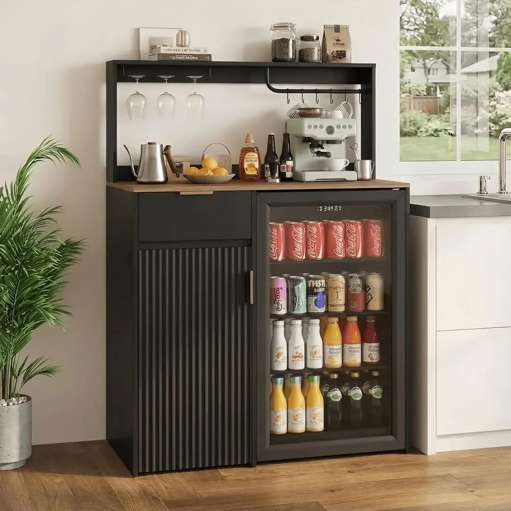Ridge Space Coffee Bar Cabinet with Power Outlets and Glass Storage for Living Room, Kitchen, and Entryway
Ridge Space Coffee Bar Cabinet with Power Outlets and Glass Storage for Living Room, Kitchen, and Entryway