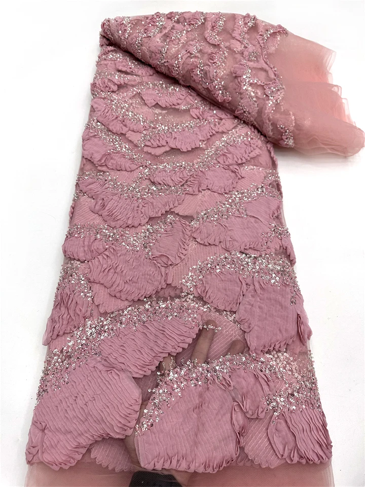 African Lace Fabric 2026 High Quality French 3D Flower Sequins Embroidery Beads Tulle Lace Fabric for Party Dress NRF6352
African Lace Fabric 2026 High Quality French 3D Flower Sequins Embroidery Beads Tulle Lace Fabric for Party Dress NRF6352
