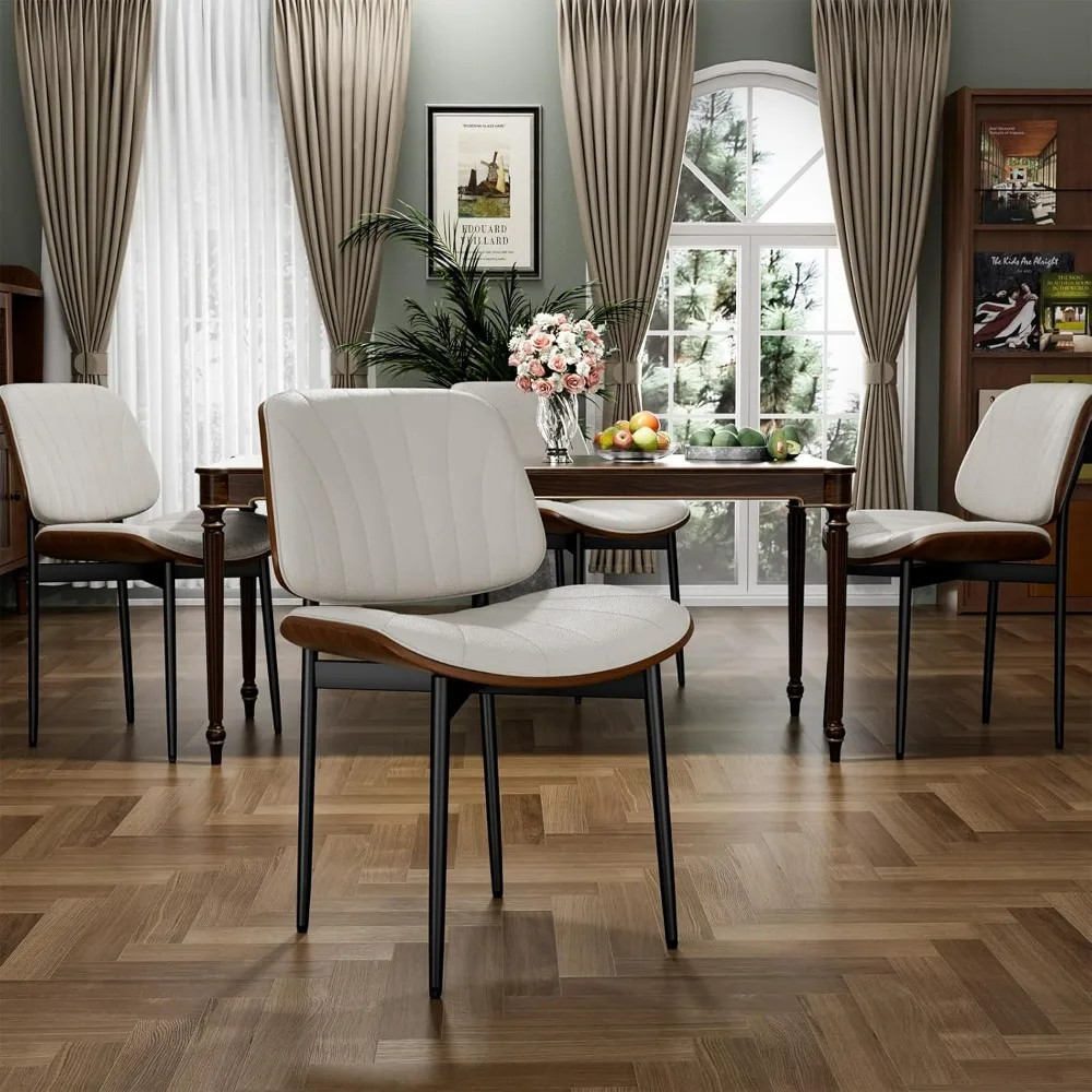 Dining Chairs Set of 4,Dining Room and Kitchen Chairs,Mid Century Modern Accent Chair, Upholstered PU Leather Chair for Vanity
Dining Chairs Set of 4,Dining Room and Kitchen Chairs,Mid Century Modern Accent Chair, Upholstered PU Leather Chair for Vanity