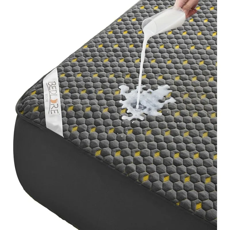 Waterproof Mattress Protector, Queen Size Mattress Pad Fitted 6"-18" Deep Pocket, 3D Air Fabric Breathable Bed Mattress Co er No
Waterproof Mattress Protector, Queen Size Mattress Pad Fitted 6"-18" Deep Pocket, 3D Air Fabric Breathable Bed Mattress Co er No