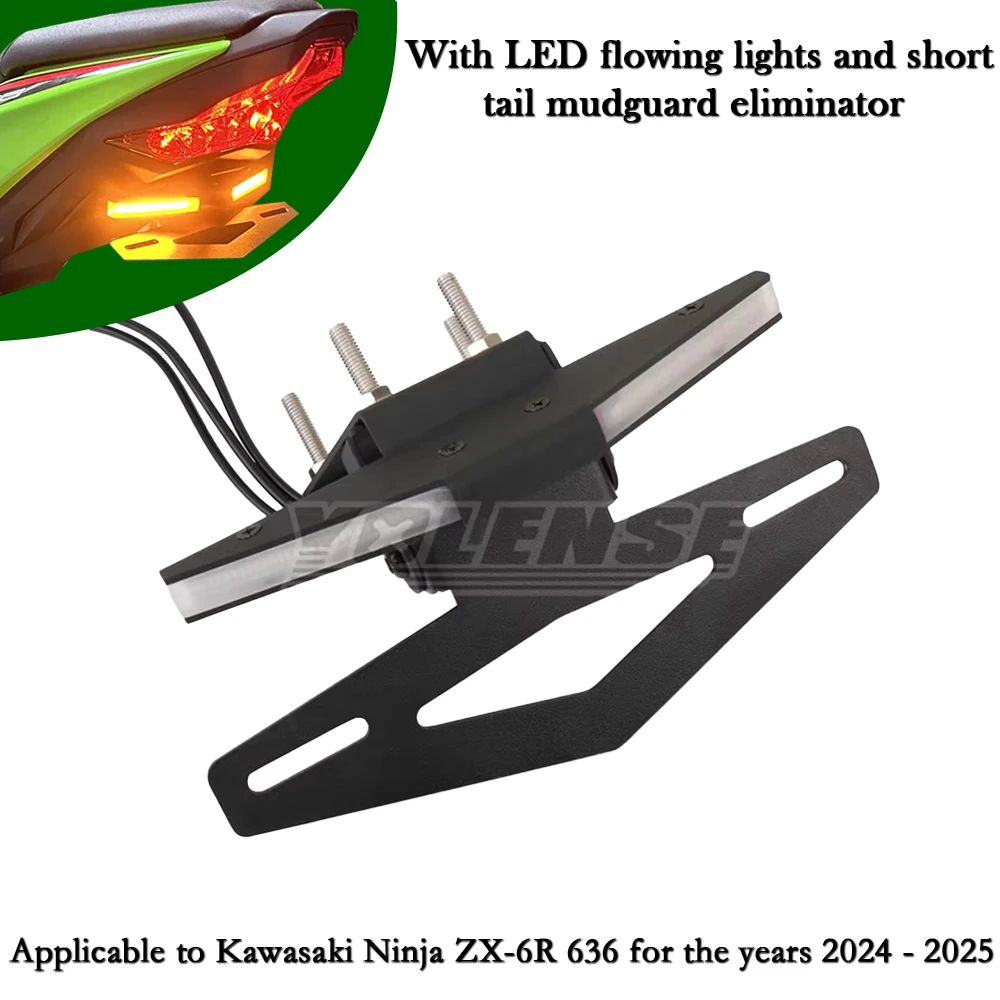 The Motorcycle With LED Flowing Lights And Short Tail Fender Eliminator is Suitable For Kawasaki Ninja ZX-6R 636 From 2024-2025
The Motorcycle With LED Flowing Lights And Short Tail Fender Eliminator is Suitable For Kawasaki Ninja ZX-6R 636 From 2024-2025