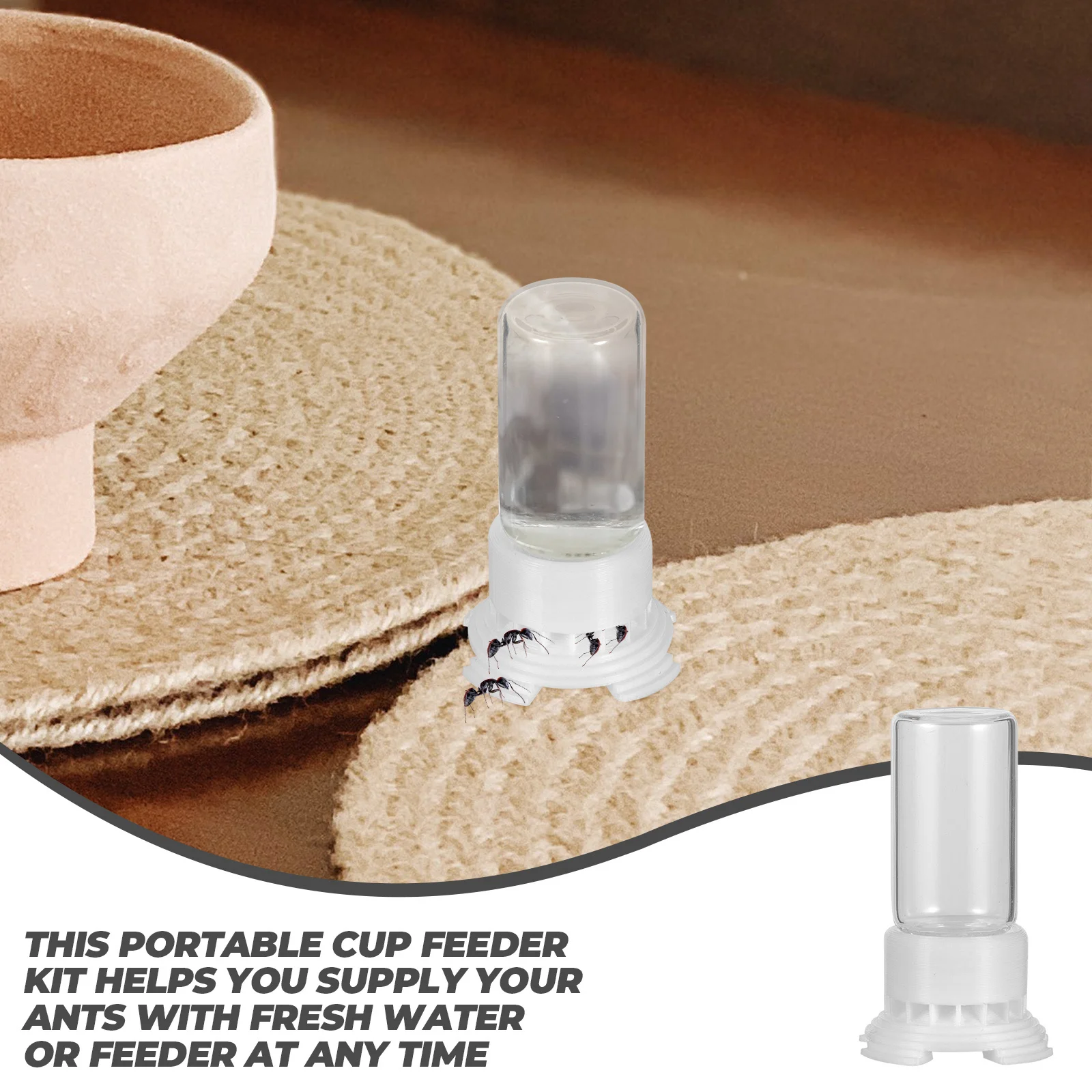 2Pcs Ant Nest Water Feeder High Durability Glass Plastic Material Portable Cup Kit for Continuous Hydration Ant Nest Water
2Pcs Ant Nest Water Feeder High Durability Glass Plastic Material Portable Cup Kit for Continuous Hydration Ant Nest Water