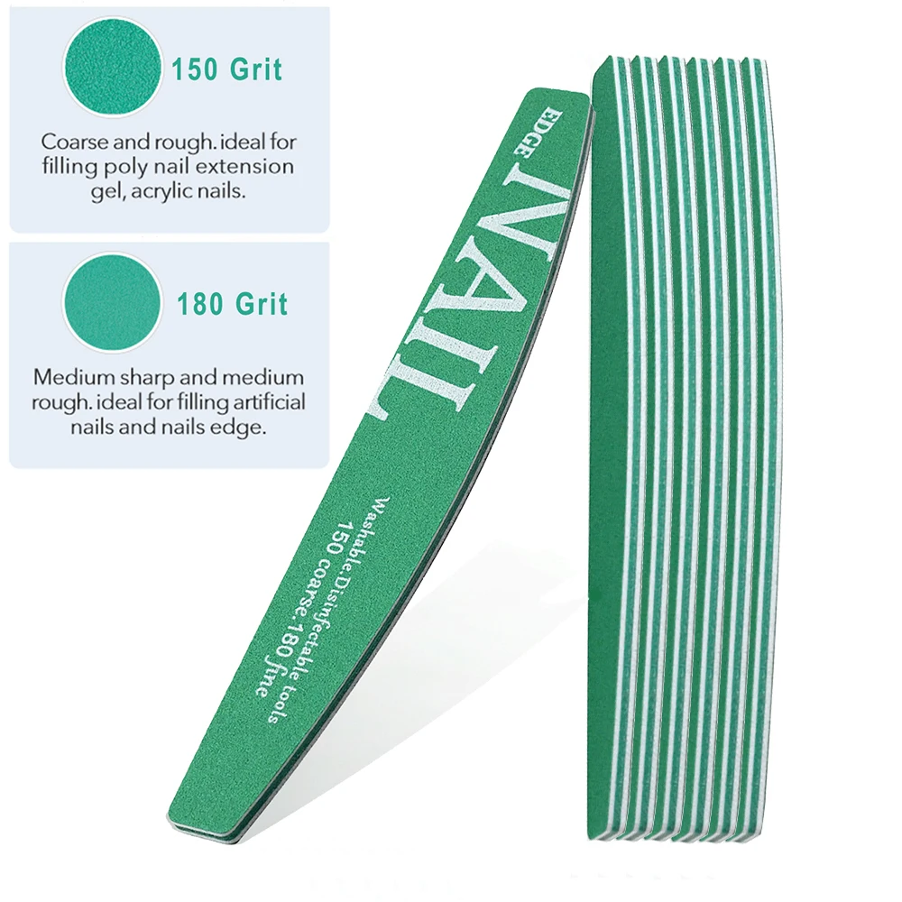 50PCS Professional Nail Files 150/180 Grit Halfmoon Polishing Grinding Manicure Supplies Pedicure At Home Nail Art File For DIY
50PCS Professional Nail Files 150/180 Grit Halfmoon Polishing Grinding Manicure Supplies Pedicure At Home Nail Art File For DIY