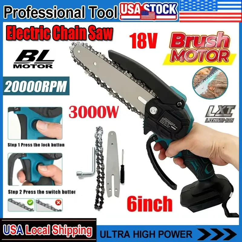 Подходит для Makita 6-дюймовая цепная пила, электрическая пила, ручная портативная бензопила по дереву, садовая обрезка древесины, электроинструмент для аккумулятора 18 В
Подходит для Makita 6-дюймовая цепная пила, электрическая пила, ручная портативная бензопила по дереву, садовая обрезка древесины, электроинструмент для аккумулятора 18 В