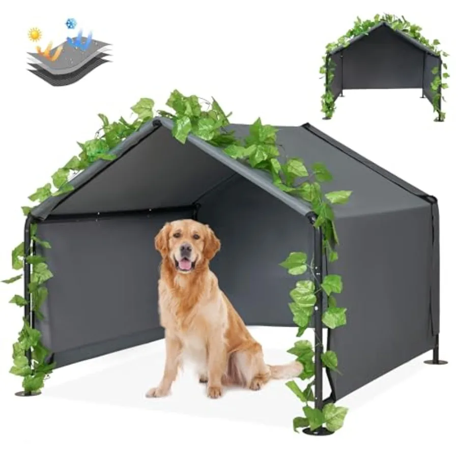 Dog Tent House Outdoor Shade 48" Shelter for Large Medium Small Pets, Outside Sun Rain Canopy Pet House for Homeless Cats Lives
Dog Tent House Outdoor Shade 48" Shelter for Large Medium Small Pets, Outside Sun Rain Canopy Pet House for Homeless Cats Lives