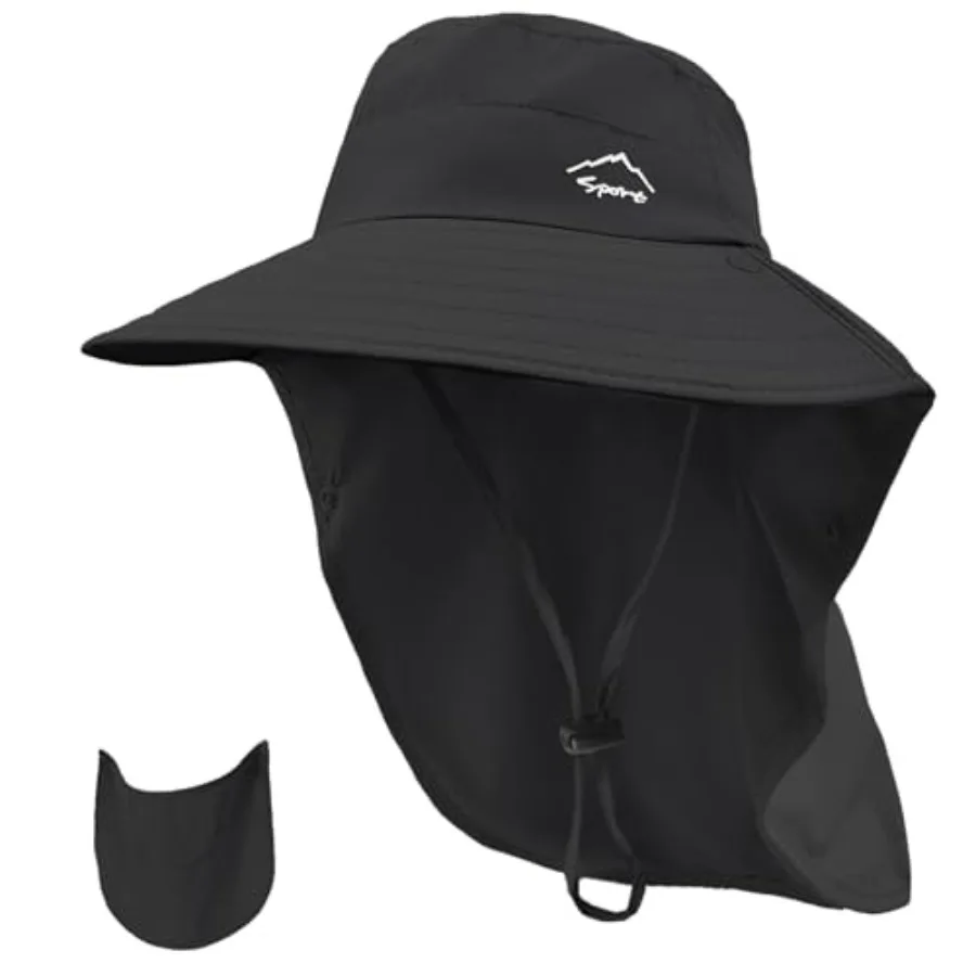 Rosoz Sun Hat for Men Women with Neck Flap, Wide Brim UPF50+ Fishing Hat with Detachable Face Cover Outdoor Sun Protection Hat
Rosoz Sun Hat for Men Women with Neck Flap, Wide Brim UPF50+ Fishing Hat with Detachable Face Cover Outdoor Sun Protection Hat