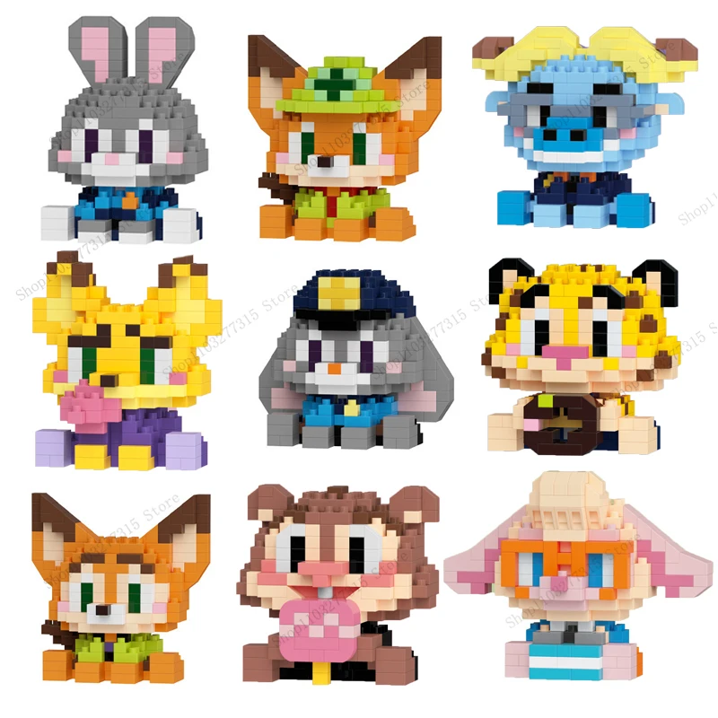 Disney Zootopia Building Blocks anime figure Judy Nick Micro Particle Building Blocks Table ornaments Children's DIY Toys gifts 
Disney Zootopia Building Blocks anime figure Judy Nick Micro Particle Building Blocks Table ornaments Children's DIY Toys gifts